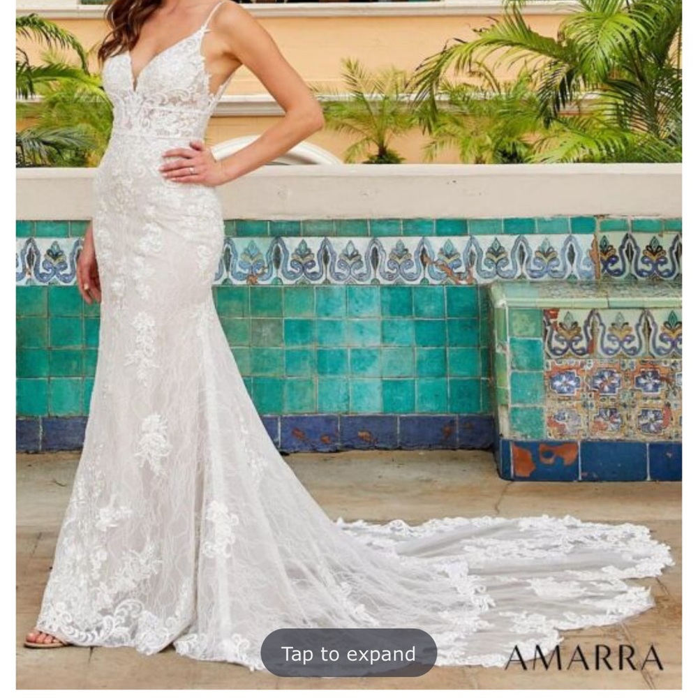 Amarra White Lace Wedding Gown